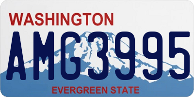 WA license plate AMG3995