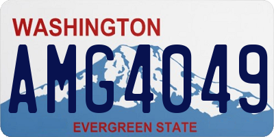 WA license plate AMG4049