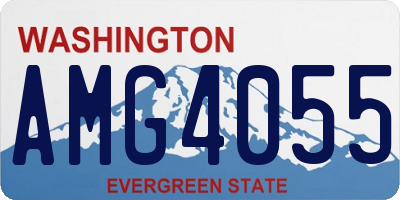 WA license plate AMG4055