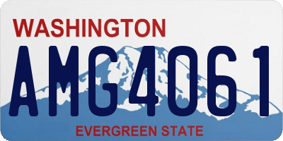 WA license plate AMG4061