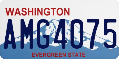 WA license plate AMG4075