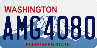 WA license plate AMG4080