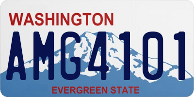 WA license plate AMG4101