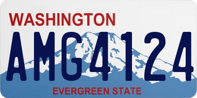 WA license plate AMG4124