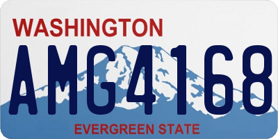 WA license plate AMG4168