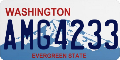WA license plate AMG4233
