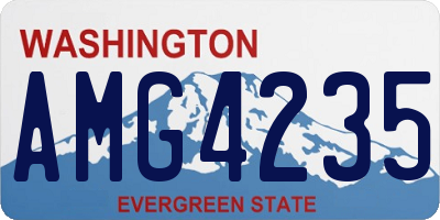 WA license plate AMG4235