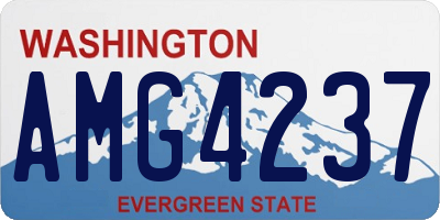 WA license plate AMG4237