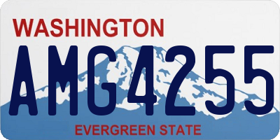 WA license plate AMG4255