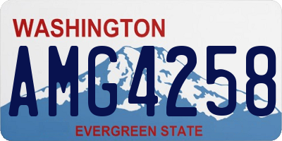 WA license plate AMG4258