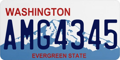 WA license plate AMG4345
