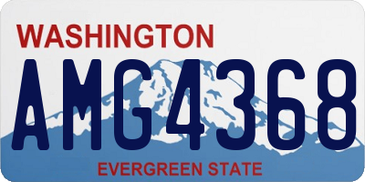WA license plate AMG4368