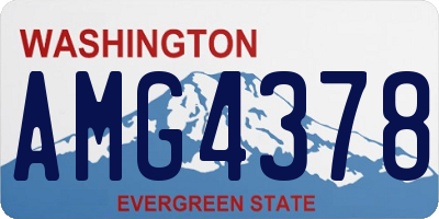 WA license plate AMG4378