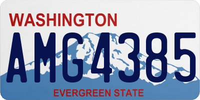 WA license plate AMG4385