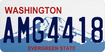 WA license plate AMG4418