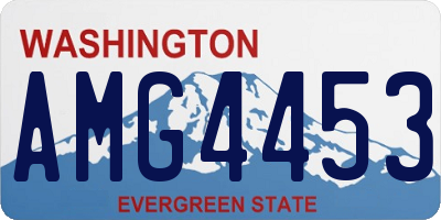 WA license plate AMG4453