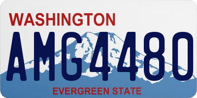 WA license plate AMG4480