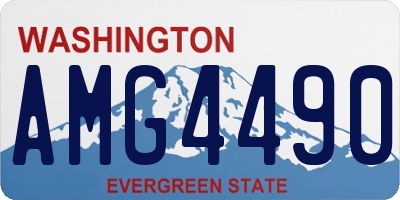 WA license plate AMG4490