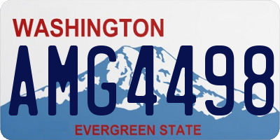 WA license plate AMG4498