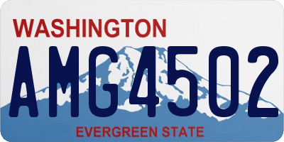 WA license plate AMG4502
