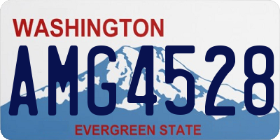 WA license plate AMG4528
