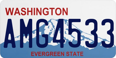 WA license plate AMG4533
