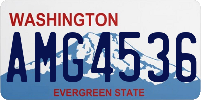 WA license plate AMG4536