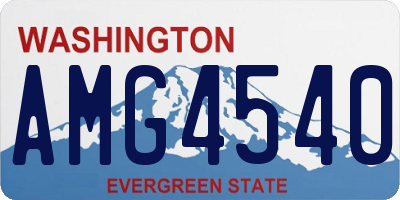 WA license plate AMG4540