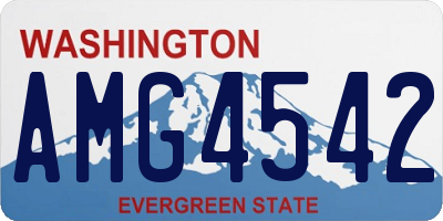 WA license plate AMG4542