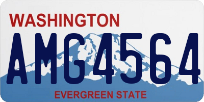 WA license plate AMG4564