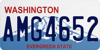 WA license plate AMG4652