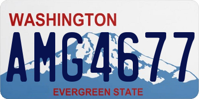 WA license plate AMG4677