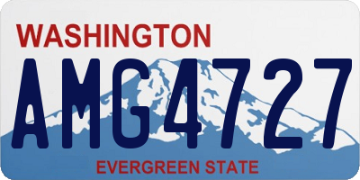 WA license plate AMG4727
