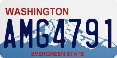 WA license plate AMG4791