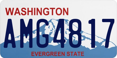WA license plate AMG4817