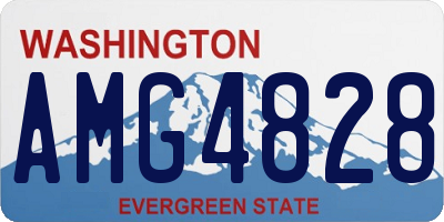 WA license plate AMG4828
