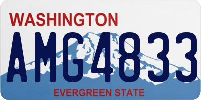 WA license plate AMG4833