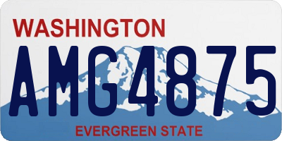 WA license plate AMG4875