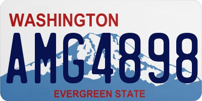 WA license plate AMG4898