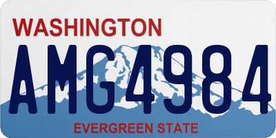 WA license plate AMG4984