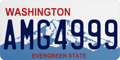 WA license plate AMG4999