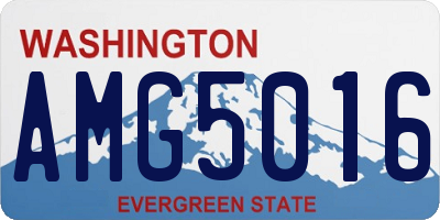 WA license plate AMG5016