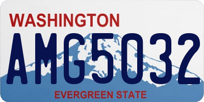 WA license plate AMG5032