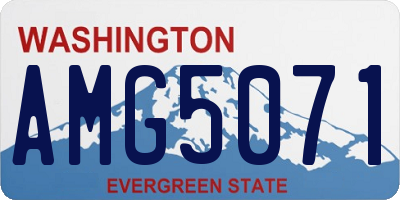 WA license plate AMG5071