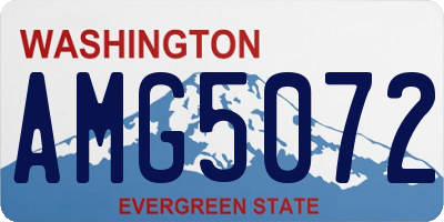 WA license plate AMG5072