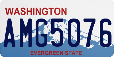 WA license plate AMG5076