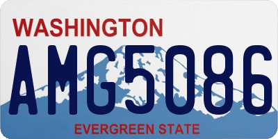 WA license plate AMG5086