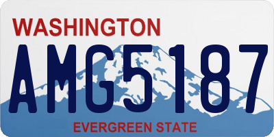 WA license plate AMG5187