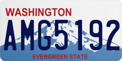 WA license plate AMG5192