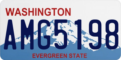 WA license plate AMG5198